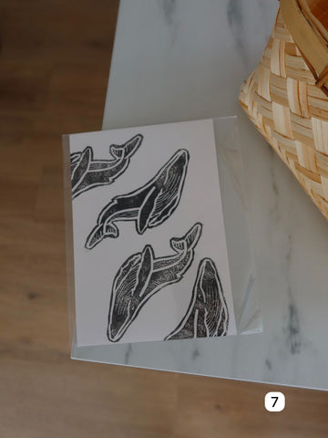 ✿ Linogravures - Whale ✿