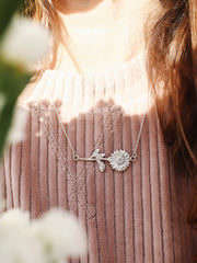 ✿ Collier "Sunflower" (Argent) ✿