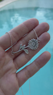 ✿ Collier "Sunflower" (Argent) ✿