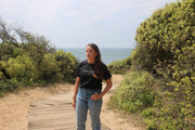 T-shirt brodé "Ocean Lover" - NOIR