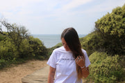 T-shirt brodé "Ocean lover" - BLANC