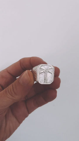 Anello con sigillo “Palma” /Monsieur Salty
