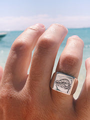 Anello con sigillo “Ombak” /Monsieur Salty